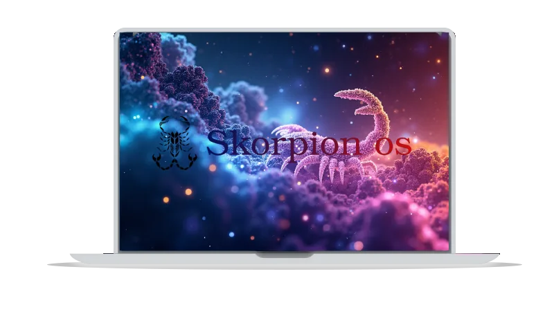 Skorpion OS running on a laptop